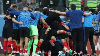 Nižnji Novgorod, Rusija – Svjetsko nogometno prvenstvo 2018., osmina finala, Hrvatska – Danska 4-3 (1-1, 1-1).