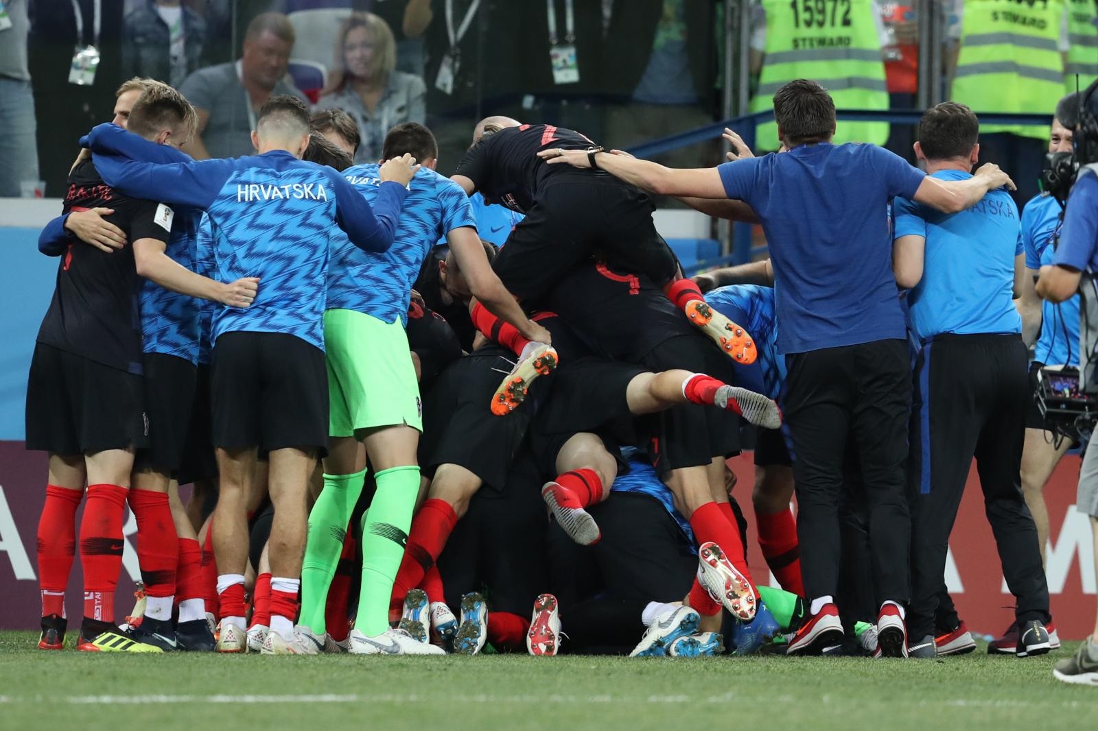 Nižnji Novgorod, Rusija – Svjetsko nogometno prvenstvo 2018., osmina finala, Hrvatska – Danska 4-3 (1-1, 1-1).