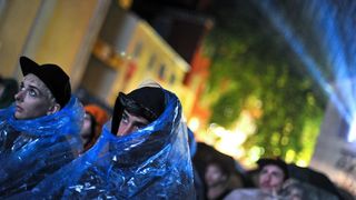 Motovun – Otvaranje 17. po redu Motovun film festivala koje je ove godine obiljezila kisa, no dobro raspolozenje je ostalo. Photo: Nina Djurdjevic/PIXSELL