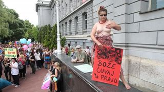 Održan je XV Zagreb Pride pod motom Još Hrvatska ni propala. Photo: PIXSELL Održan je XV Zagreb Pride pod motom Još Hrvatska ni propala. Photo: PIXSELL