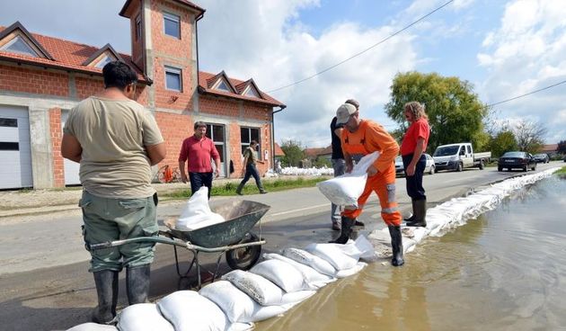 Hrastovljan, Mnoga sela kroz koja protjecu rijeke Plitvica i Bednja poplavljena su zbog visokog vodostaja i podizanja podzemnih voda, poplave Photo: Marko Jurinec/PIXSELL