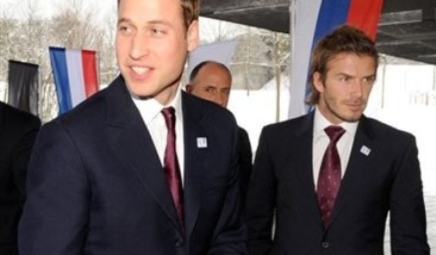Princ William i David Beckham, Foto: AP Photo