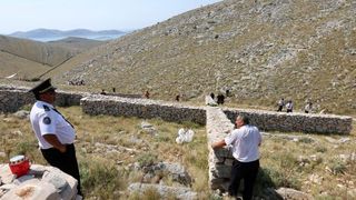 30.08.2015., Kornati – Na otoku Kornatu obiljezena je 8. obljetnica stradanja 12 vatrogasaca iz Sibenika, Vodica i Tisnog. Photo: Dusko Jaramaz/PIXSELL 30.08.2015., Kornati – Na otoku Kornatu obiljezena je 8. obljetnica stradanja 12 vatrogasaca iz Sibenika, Vodica i Tisnog. Photo: Dusko Jaramaz/PIXSELL