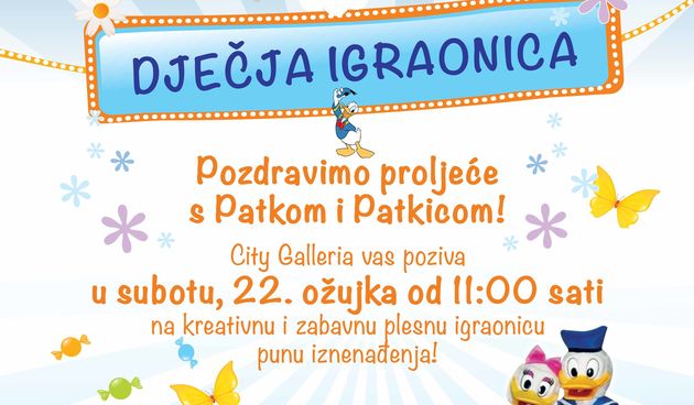 Dječja igraonica “Pozdravimo proljeće” sa Patkom i Patkicom!