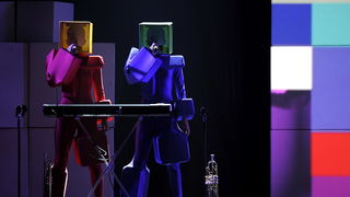 U KC Drazen Petrovic odrzan koncert legendarne grupe Pet Shop Boys. Na slici: Pet Shop Boys. Foto: Sime Sokota / CROPIX