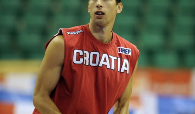 Poznan, 050909.
Europsko prvenstvo u kosarci u Poljskoj.
Na slici: trening Hrvatske kosarkaske reprezentacije u Areni Poznan, Roko Leni Ukic.
Foto: Drago Sopta  / CROPIX
