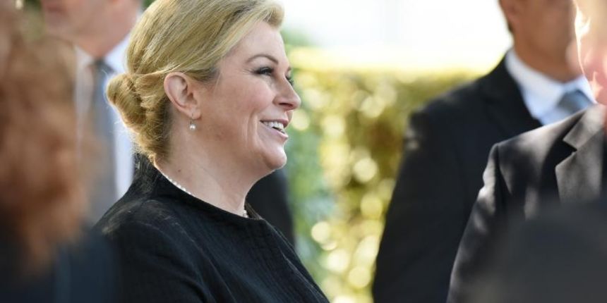 Odrzana svecana sjednica Skupstine Zadarske zupanije. Predsjednica Kolinda Grabar Kitarovic. Photo: Dino Stanin/PIXSELL