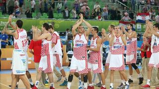 Velika hrvatska fešta u ljubljanskim Stožicama nakon plasmana u polufinale Eurobasketa, Foto. Igor Kralj/PIXSELL Velika hrvatska fešta u ljubljanskim Stožicama nakon plasmana u polufinale Eurobasketa, Foto. Igor Kralj/PIXSELL