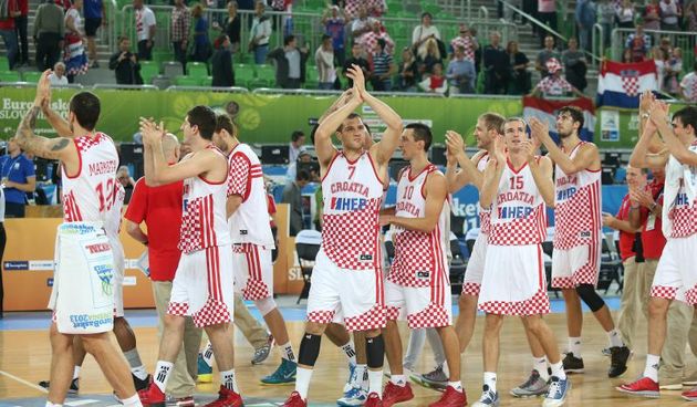 Velika hrvatska fešta u ljubljanskim Stožicama nakon plasmana u polufinale Eurobasketa, Foto. Igor Kralj/PIXSELL