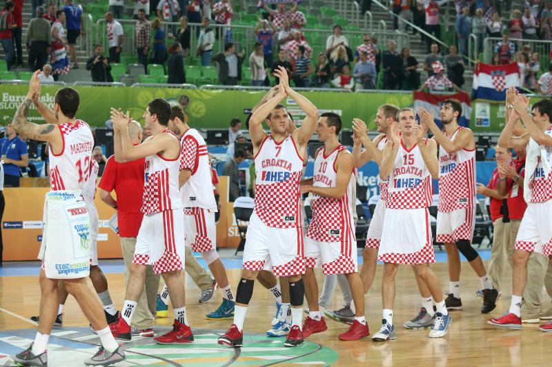Velika hrvatska fešta u ljubljanskim Stožicama nakon plasmana u polufinale Eurobasketa, Foto. Igor Kralj/PIXSELL Velika hrvatska fešta u ljubljanskim Stožicama nakon plasmana u polufinale Eurobasketa, Foto. Igor Kralj/PIXSELL