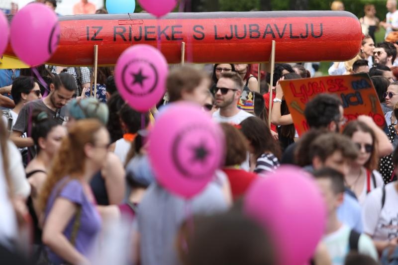 Održan je XV Zagreb Pride pod motom Još Hrvatska ni propala. Photo: PIXSELL Održan je XV Zagreb Pride pod motom Još Hrvatska ni propala. Photo: PIXSELL