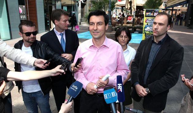 06.06.2013., Zagreb – Na trgu Petra Preradovica odrzana je konferencija za medije udruge GROZD. Photo: Patrik Macek/PIXSELL