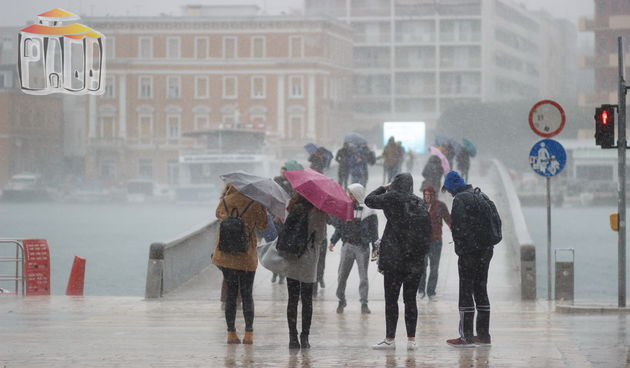 Pljusak, kiša, Gradski most