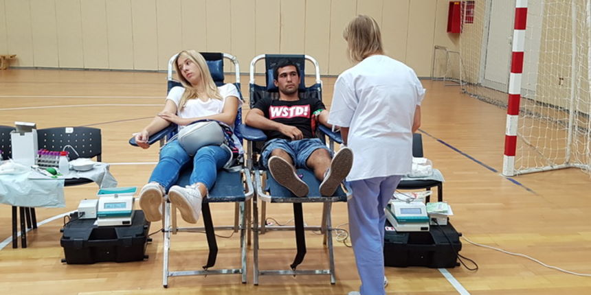 U organizaciji sekcije HZSN Zadar u dvorani 1 SC Višnjik održana je akcija dobrovoljnog darivanja krvi na kojoj je prikupljeno 25 doza tekućine koja život znači. Foto: Mladen Malik