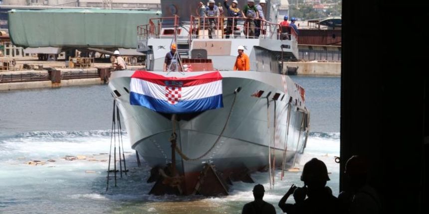 U splitskom brodogradilistu porinuta novogradnja 540, obalni ophodni brod ciji je narucitelj MORH.