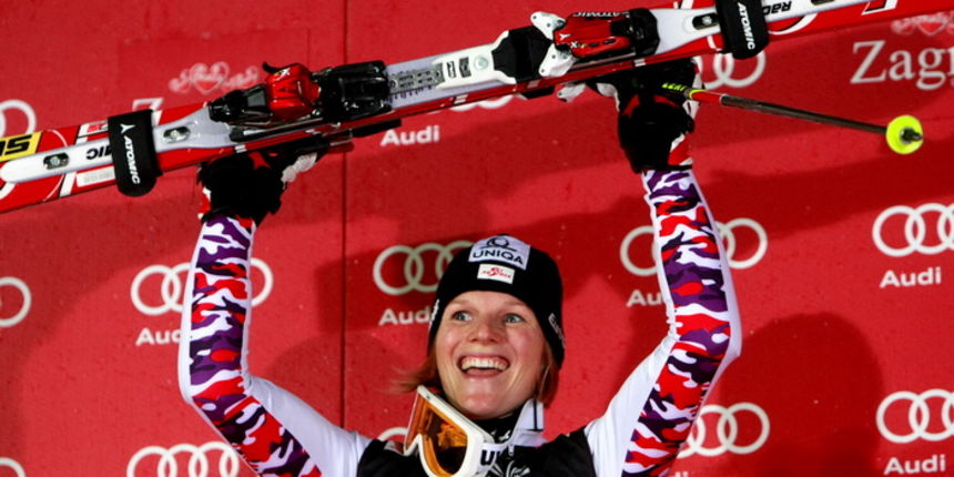 Zagreb, 030112.
Sljeme – Vip Snow Queen Trophy 2012.
Slalomska utrka FIS Svjetskog kupa na Sljemenu za zene.
Na slici: prvoplasirana Marlies Schild.
Foto: Ronald Gorsic / CROPIX Zagreb, 030112.
Sljeme – Vip Snow Queen Trophy 2012.
Slalomska utrka FIS Svjetskog kupa na Sljemenu za zene.
Na slici: prvoplasirana Marlies Schild.
Foto: Ronald Gorsic / CROPIX