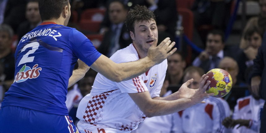 Zaragoza, Spanjolska, 230113.Gradska dvorana Principe Felipe.Svjetsko prvenstvo u rukometu za muskarce Spanjolska 2013.Utakmica cetvrtfinala izmedju reprezentacija Hrvatske i Francuske.Na fotografiji: Domagoj Duvnjak.Foto: Ante Cizmic / CROPIX Zaragoza, Spanjolska, 230113.Gradska dvorana Principe Felipe.Svjetsko prvenstvo u rukometu za muskarce Spanjolska 2013.Utakmica cetvrtfinala izmedju reprezentacija Hrvatske i Francuske.Na fotografiji: Domagoj Duvnjak.Foto: Ante Cizmic / CROPIX