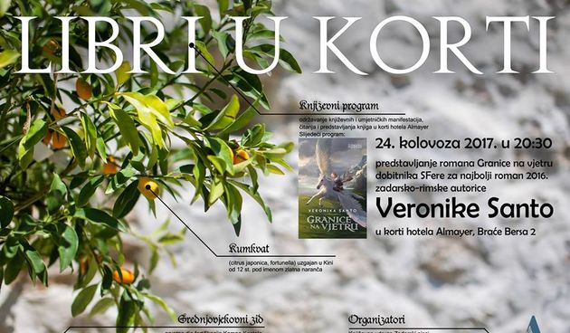 Libri u Korti: Gostovanje  rimsko-zadarske spisateljice Veronika Sante