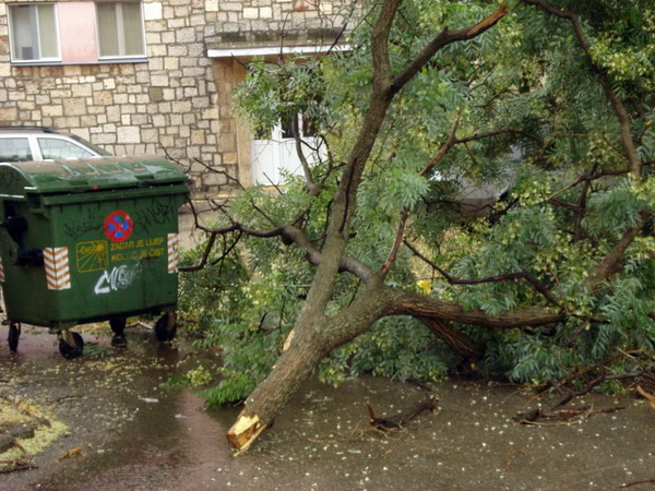 18.7.2009. Posljedice nevremena u ul. F. Tudjmana i B.J.Jelacica u Zadru 18.7.2009. Posljedice nevremena u ul. F. Tudjmana i B.J.Jelacica u Zadru