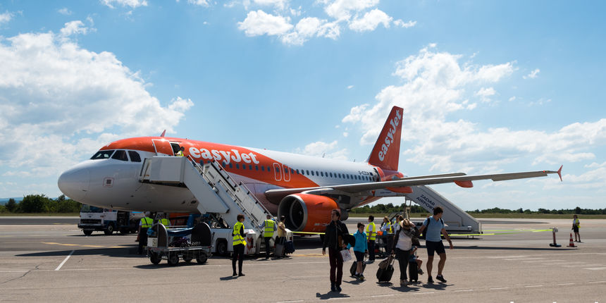 Easy Jet zrakoplov, Zračna luka Zadar