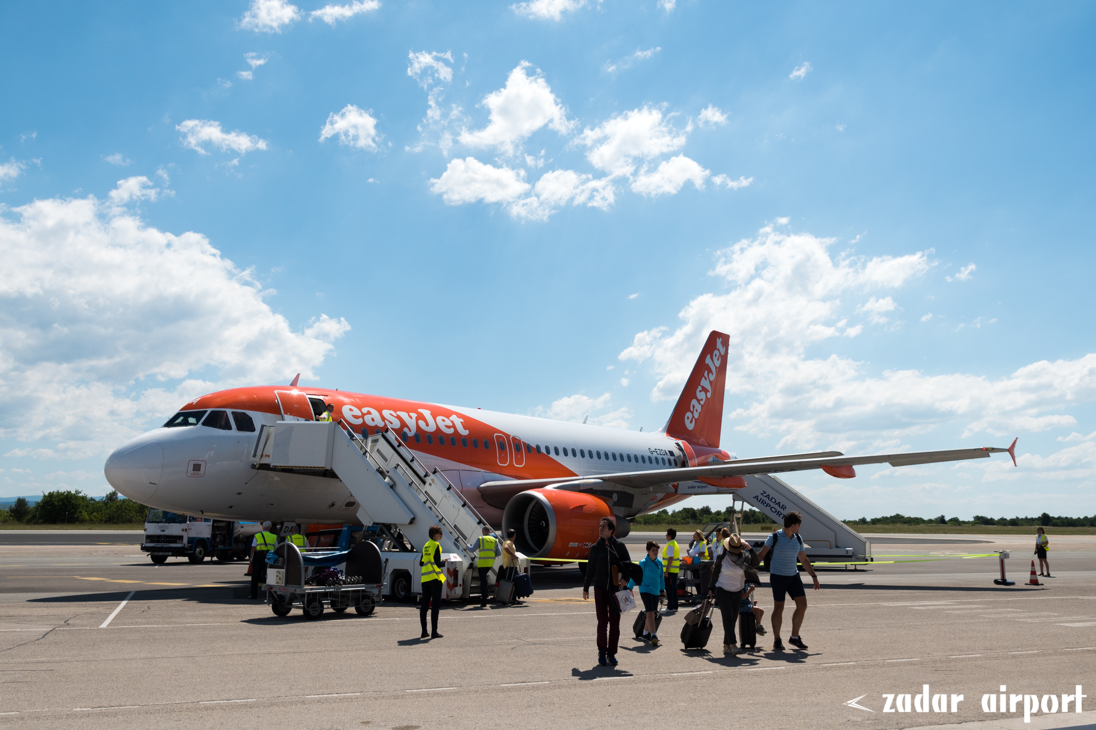 Easy Jet zrakoplov, Zračna luka Zadar