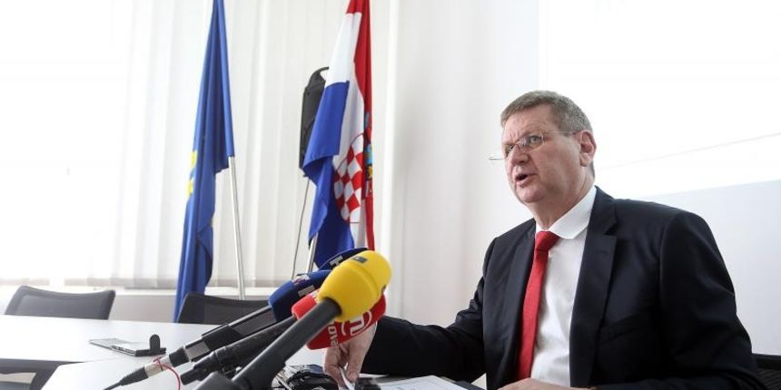 Konferencija za medije ministra Miranda Mrsica o broju zaposlenih i nezaposlenih u Hrvatskoj. Photo: Goran Stanzl/PIXSELL Autor  Goran Stanzl/PIXSELL Ključne riječi  Mirando Mrsic,