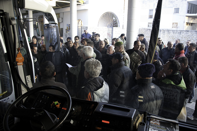 Zadarski branitelji na prosvjedu u Zagrebu 26. veljace 2011, Foto: Leo Banic Zadarski branitelji na prosvjedu u Zagrebu 26. veljace 2011, Foto: Leo Banic