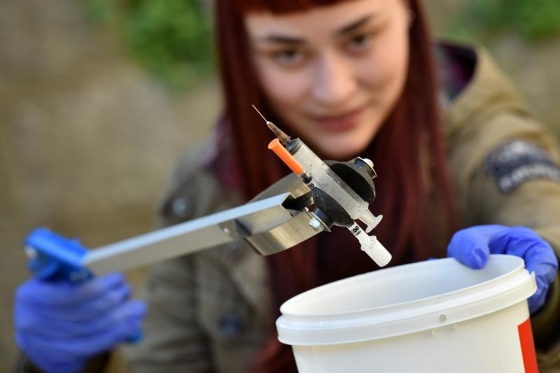 Članovi i volonteri Udruge apstinenata za pomoć pri resocijalizaciji Porat proveli su u akciju čišćenja infektivnog otpada