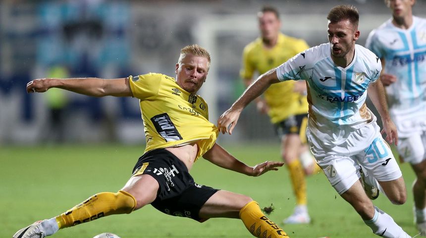 Prva utakmica treceg pretkola UEFA Europske Lige, HNK Rijeka – IF Elfsborg. Per Frick, Bruno Bogojevic Prva utakmica treceg pretkola UEFA Europske Lige, HNK Rijeka – IF Elfsborg. Per Frick, Bruno Bogojevic