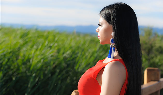 Anita Maričić u promociji modnih kreacija na Vranskom Jezeru (foto: Ivan Toman)