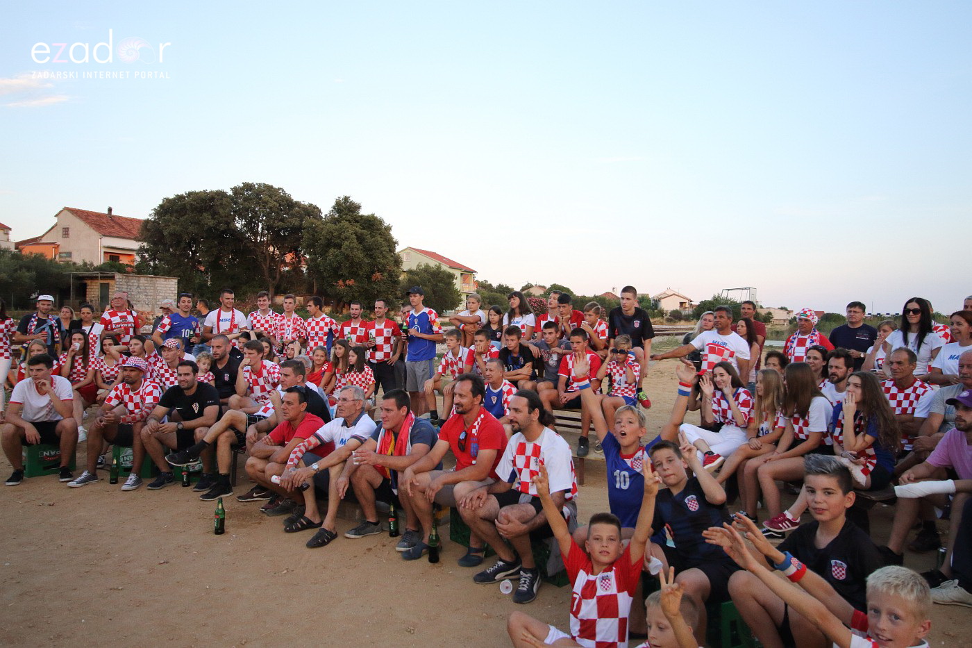 Bibinje: Navijanje za Vatrene i fešta nakon pobjede nad Engleskom