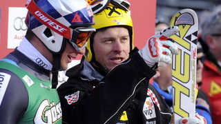 Kitzbuhel, 210111.
Fis Audi World Cup, Svjetski skijaski kup u Kitzbuhelu utrka Super G.
Na slici: Ivica Kostelic pobjednik Super G sa drugim u ukupnom poretku Aksel Lund Svindalom.
Foto: Drago Sopta / CROPIX Kitzbuhel, 210111.
Fis Audi World Cup, Svjetski skijaski kup u Kitzbuhelu utrka Super G.
Na slici: Ivica Kostelic pobjednik Super G sa drugim u ukupnom poretku Aksel Lund Svindalom.
Foto: Drago Sopta / CROPIX