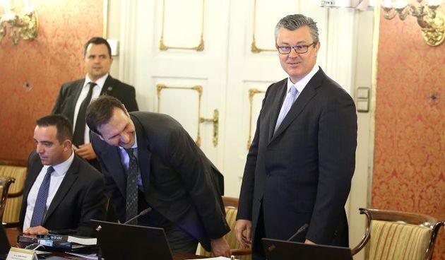 Sjednica Vlade Republike Hrvatske. Miro Kovac, Tihomir Oreskovic, Josip Buljevic. Photo: Goran Stanzl/PIXSELL