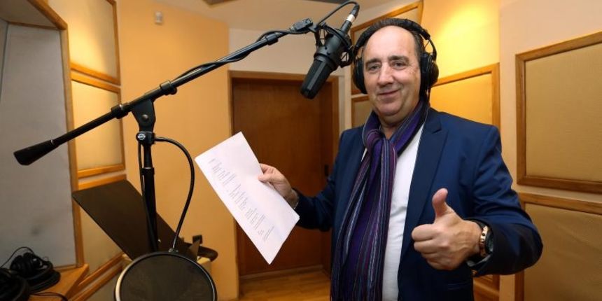 Mladen Grdović snima pjesmu na engleskom jeziku. Photo: Goran Jakus/PIXSELL