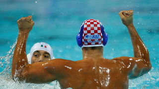 Zagreb, 050910.
Bazen Mladost na Savi.
29. Europsko prvenstvo u vaterpolu.
Hrvatska – Italija
Na fotografiji: Miho Boskovic.
Foto: Ronald Gorsic / CROPIX