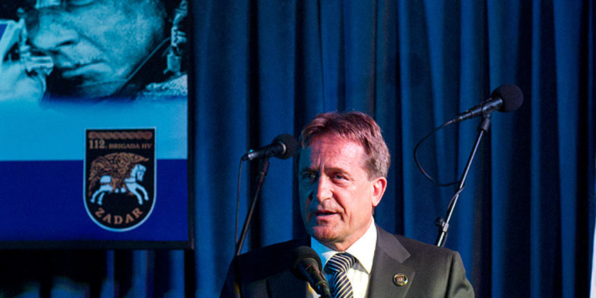 Svečana akademija povodom 20. obljetnice 112. brigade, Božidar Kalmeta, fotot: Leo Banić