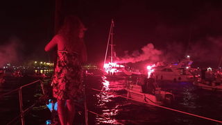 Doček zlatnih zadarskih olimpijaca Šime Fantele i Igora Marenića: Bakljada na brodovima od Vitrenjaka do Morskih orgulja. Foto: Tija Malik Doček zlatnih zadarskih olimpijaca Šime Fantele i Igora Marenića: Bakljada na brodovima od Vitrenjaka do Morskih orgulja. Foto: Tija Malik