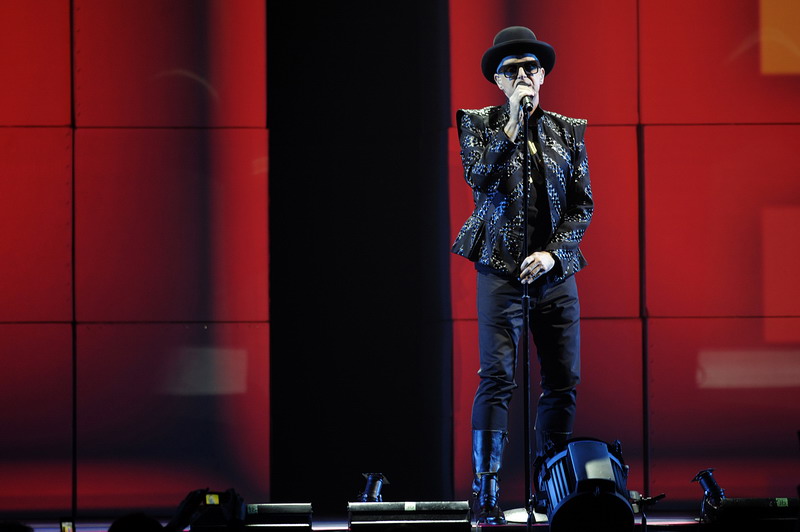 U KC Drazen Petrovic odrzan koncert legendarne grupe Pet Shop Boys. Na slici: Pet Shop Boys. Foto: Sime Sokota / CROPIX