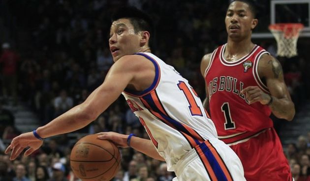 Jeremy Lin i Derrick Rose, Foto: Reuters