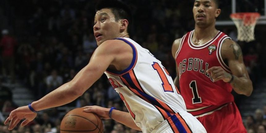 Jeremy Lin i Derrick Rose, Foto: Reuters
