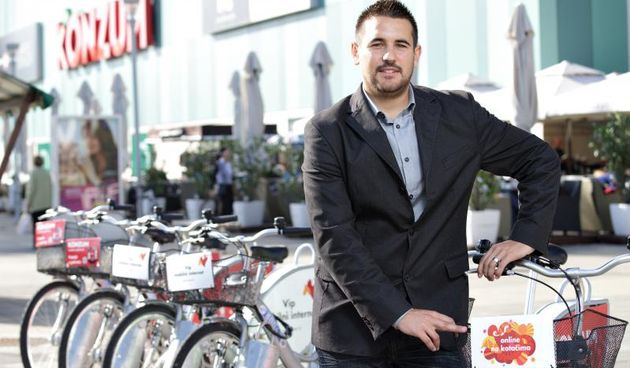 Zagreb – Ante Gustin, suvlasnik i voditelj IT odjela tvrtke Nextbike. Photo: Davor Puklavec/PIXSELL