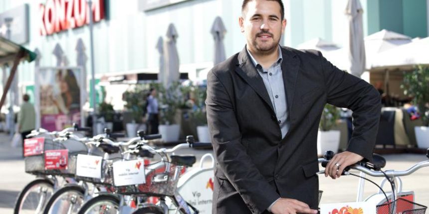 Zagreb – Ante Gustin, suvlasnik i voditelj IT odjela tvrtke Nextbike. Photo: Davor Puklavec/PIXSELL