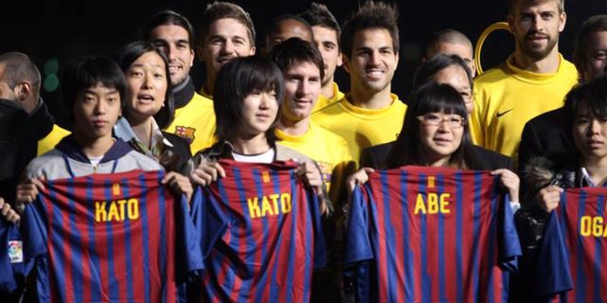 Barcelona s djecom Fukushime, foto: fcbarcelona.cat Barcelona s djecom Fukushime, foto: fcbarcelona.cat