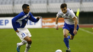 Sibenik, 041211.Stadion Subicevac.16. kolo prve HNL.Utakmica HNK Hajduk – NK Zadar.Na fotografiji: Sime Grzan i Ruben Lima.Foto: Vladimir Dugandzic / CROPIX