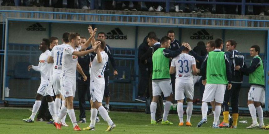 Gradski stadion, Koprivnica – MAXtv 1. HNL, 15. kolo, NK Slaven Belupo – HNK Hajduk. Slavlje Hajduka. Photo: Marijan Susenj/PIXSELL