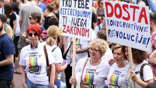 Održan je XV Zagreb Pride pod motom Još Hrvatska ni propala. Photo: PIXSELL Održan je XV Zagreb Pride pod motom Još Hrvatska ni propala. Photo: PIXSELL