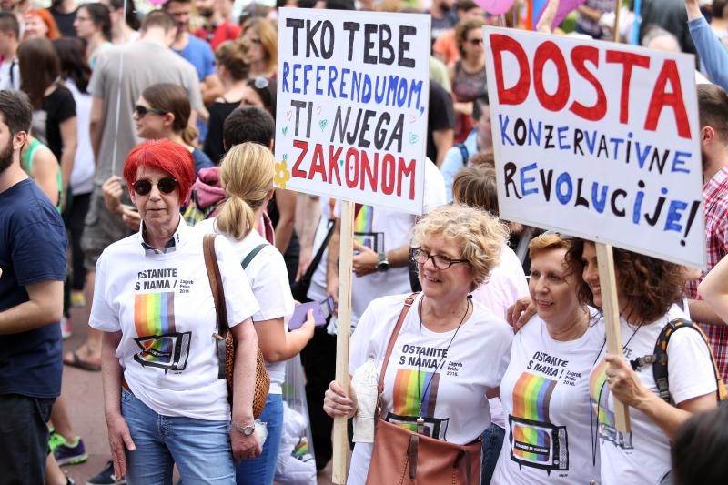 Održan je XV Zagreb Pride pod motom Još Hrvatska ni propala. Photo: PIXSELL Održan je XV Zagreb Pride pod motom Još Hrvatska ni propala. Photo: PIXSELL