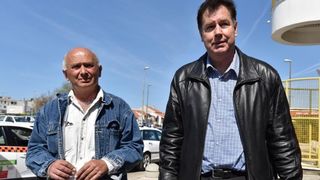 Na autobusnom kolodvoru dio taksista odrzao je prosvjed zbog kako kazu sve tezih uvijeta rada. Photo: Dino Stanin/PIXSELL