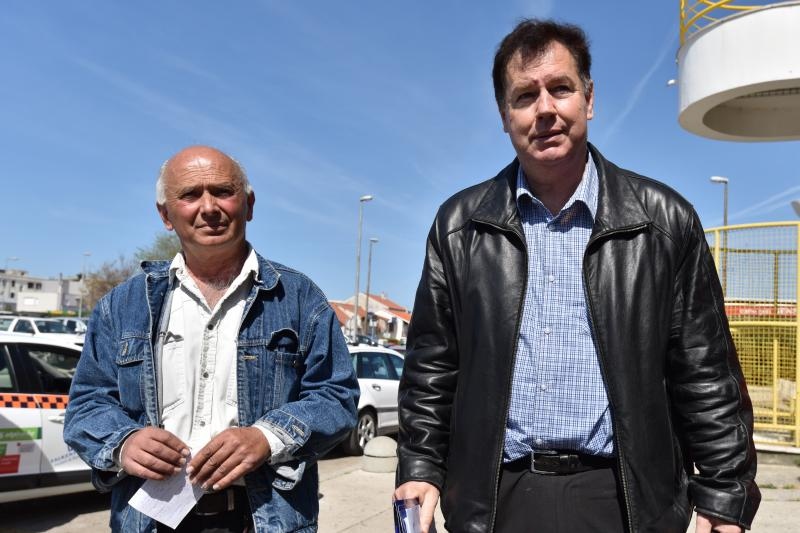 Na autobusnom kolodvoru dio taksista odrzao je prosvjed zbog kako kazu sve tezih uvijeta rada. Photo: Dino Stanin/PIXSELL