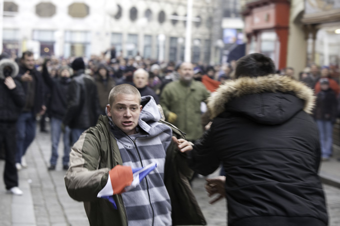 Zadarski branitelji na prosvjedu u Zagrebu 26. veljace 2011, Foto: Leo Banic Zadarski branitelji na prosvjedu u Zagrebu 26. veljace 2011, Foto: Leo Banic